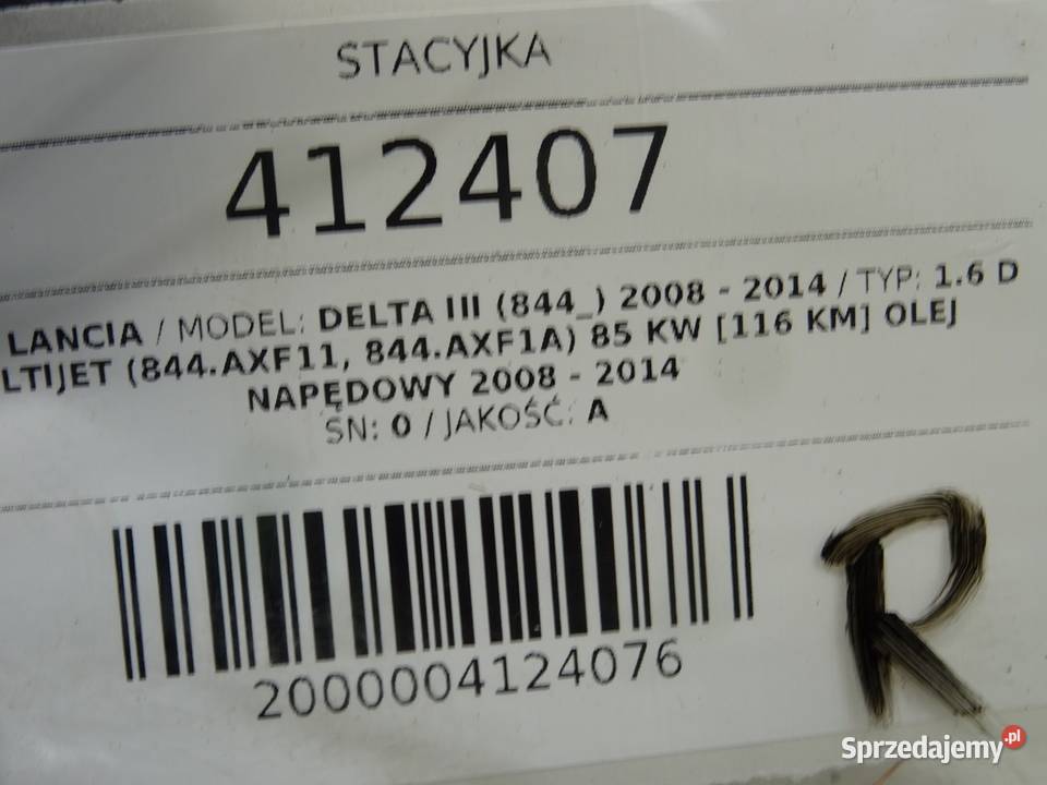 STACYJKA LANCIA DELTA III 16 116 0814 KLUCZYK podkarpackie