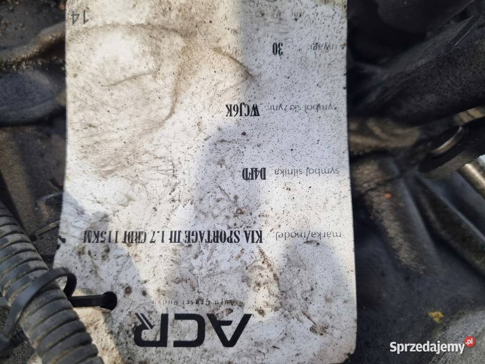 SKRZYNIA BIEGÓW Kia Sportage III 17 CRDI osobowe Chełm