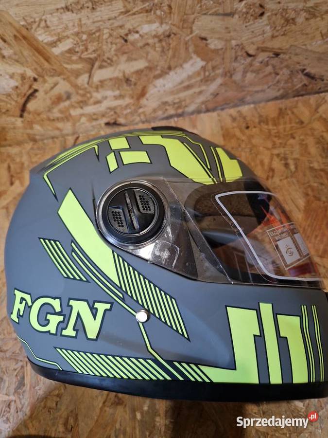 Kask Fgn Czarny Niebieski Biały Popielaty Głogowa