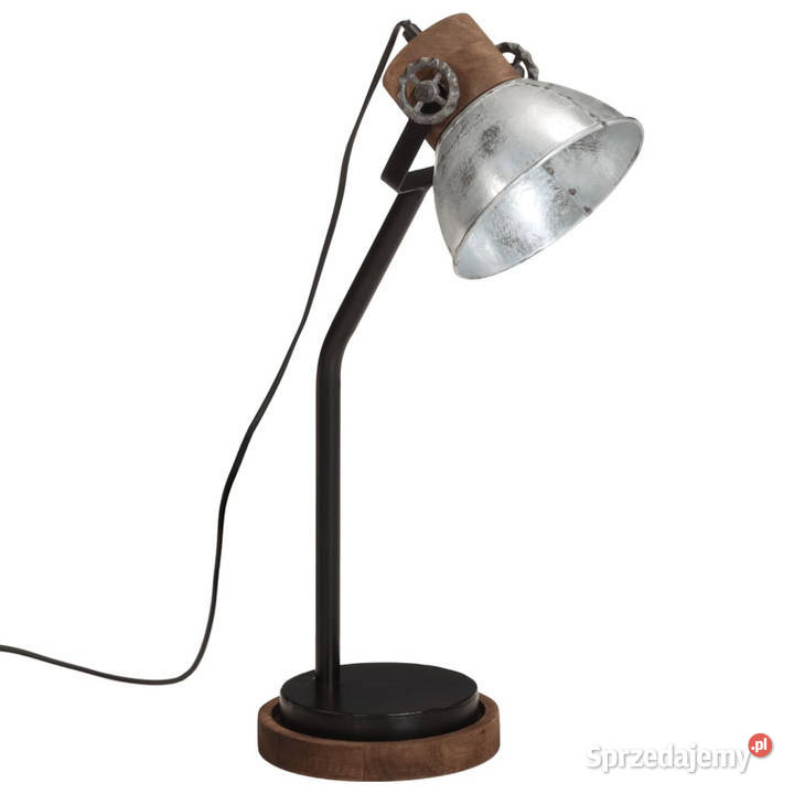 Lampa stołowa 25 W srebrny vintage 18x18x60 E27 Pozostałe Warszawa