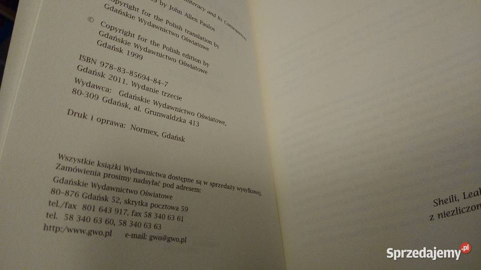 Analfabetyzm matematyczny i jego skutki John Gdańsk