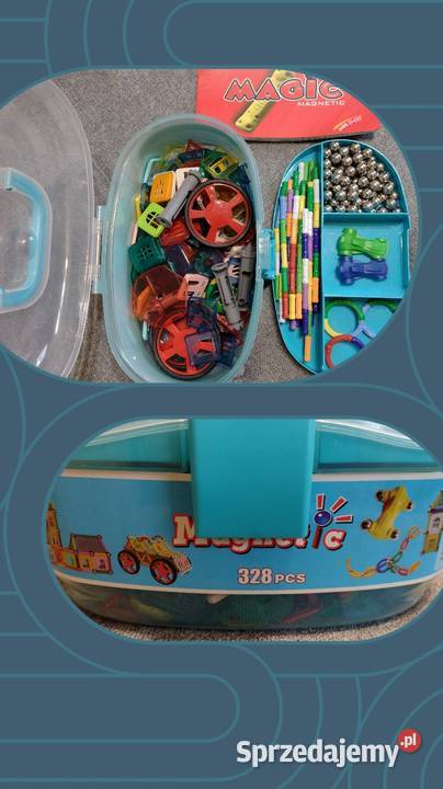 Klocki magnetyczne 328 elementów