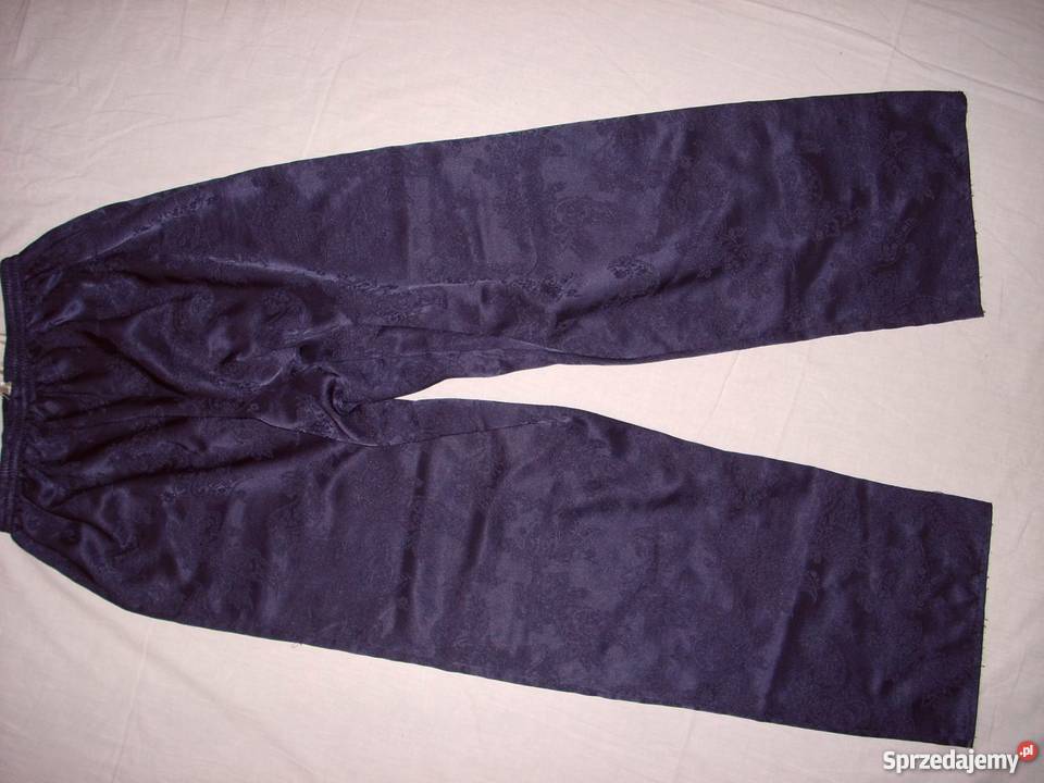 BHS Spodnie do Spania Żakardowe Granat 40 42 małopolskie Nowy Sącz