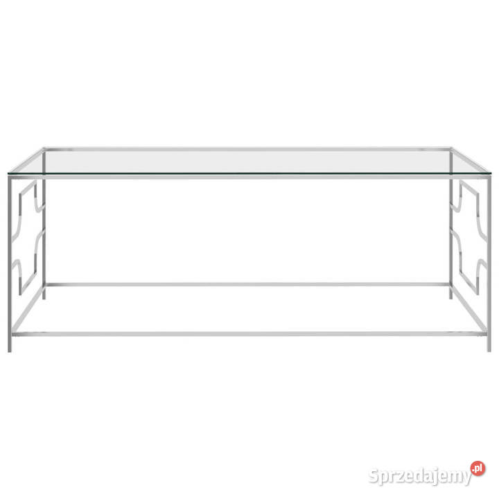 Stolik kawowy srebrny 120x60x45 stal nierdzewna Warszawa