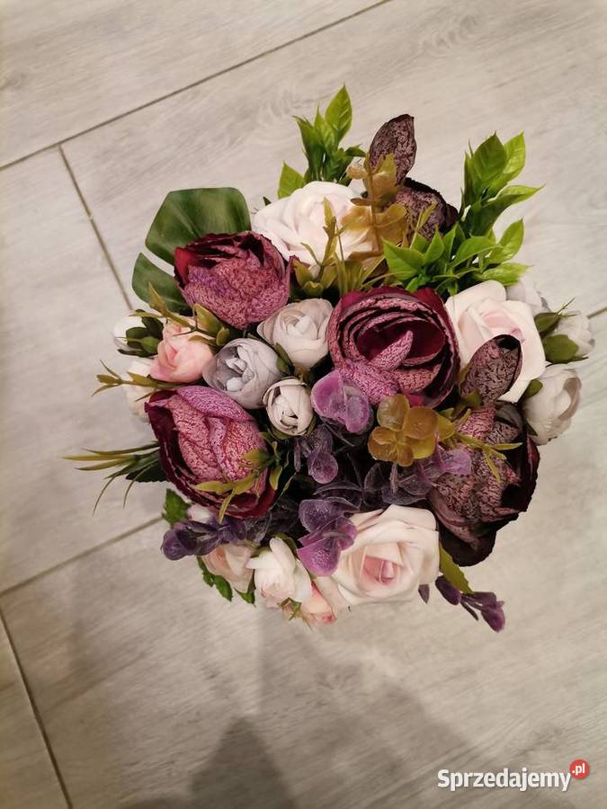 Flower Box welurowe sztuczne kwiaty prezent sprzedam