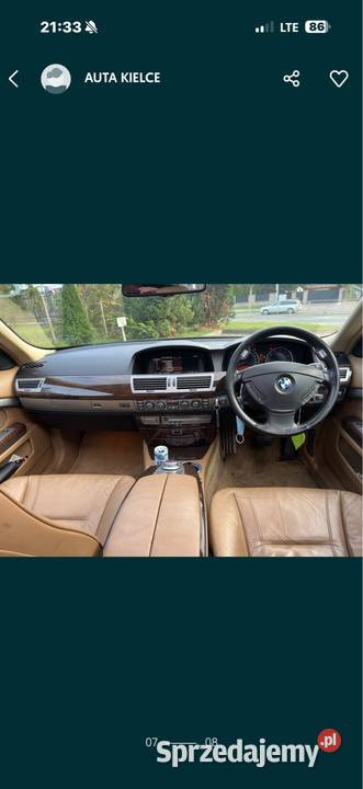 Bmw E65 Lift 730 Li Anglik Zarejestrowany w świętokrzyskie