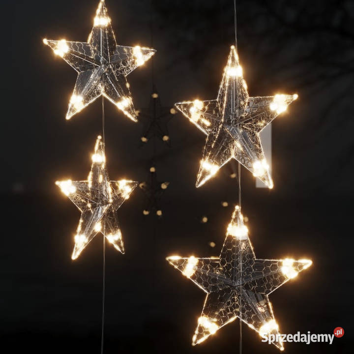 Zasłona świetlnych gwiazdek 200 diod LED ciepła Warszawa sprzedam