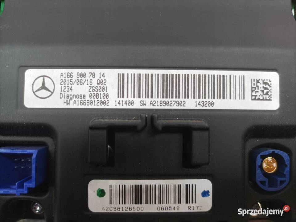 WYŚWIETLACZ A1669007814 MercedesBenz CLAklasa I