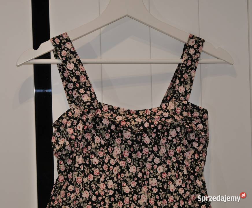 Look śliczna sukienka w kwiatuszki 34 XS różowy Wrocław sprzedam
