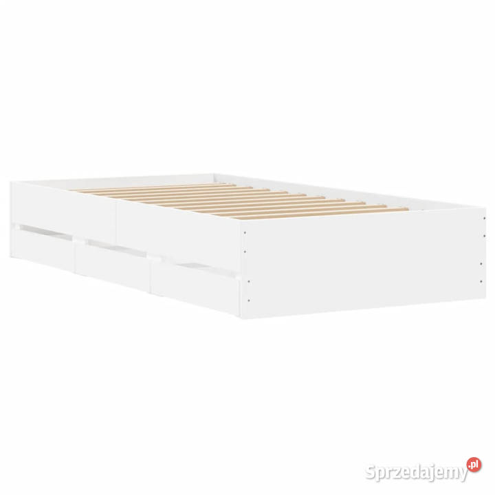 Rama łóżka z szufladami biała 75x190 WM3207329