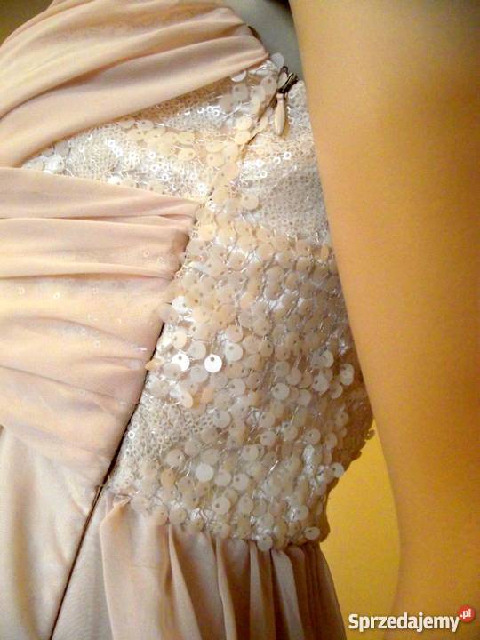 Elegancka asymetryczna sukienka na studniówkę Kraków sprzedam