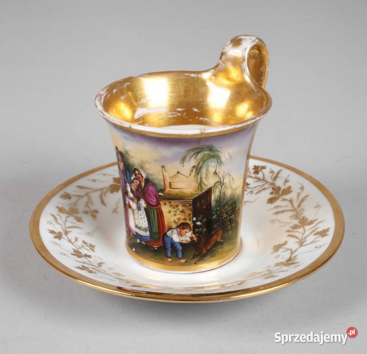 Zestaw duo porcelana XIX wiek Poznań