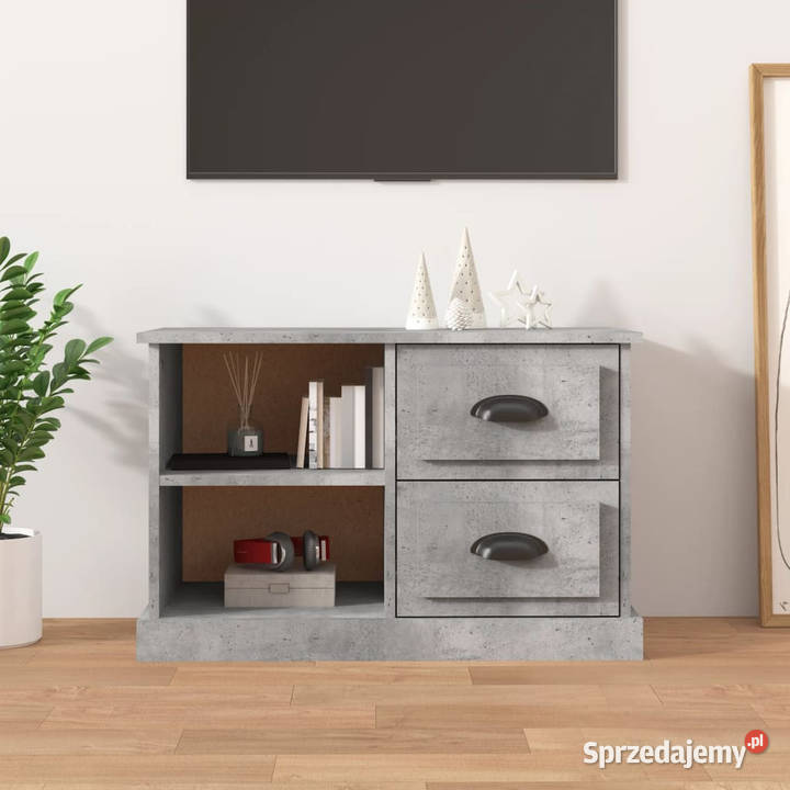 Szafka pod TV szarość betonu 73x355x475 WM816172 mazowieckie Warszawa