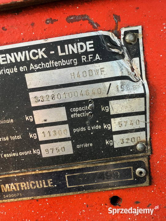 wózek widłowy LINDE H40D DEUTZ diesel bliźniacze łódzkie