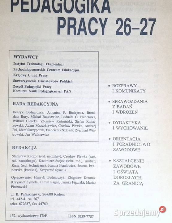 Pedagogika pracy wobec wyzwań współczesności