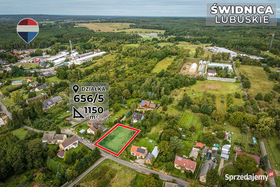 Działka budowlana 1150 m Zielonej Góry Świdnica