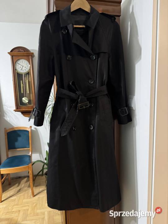 Płaszcz damski XS trencz czarny Massimo Dutti z Częstochowa