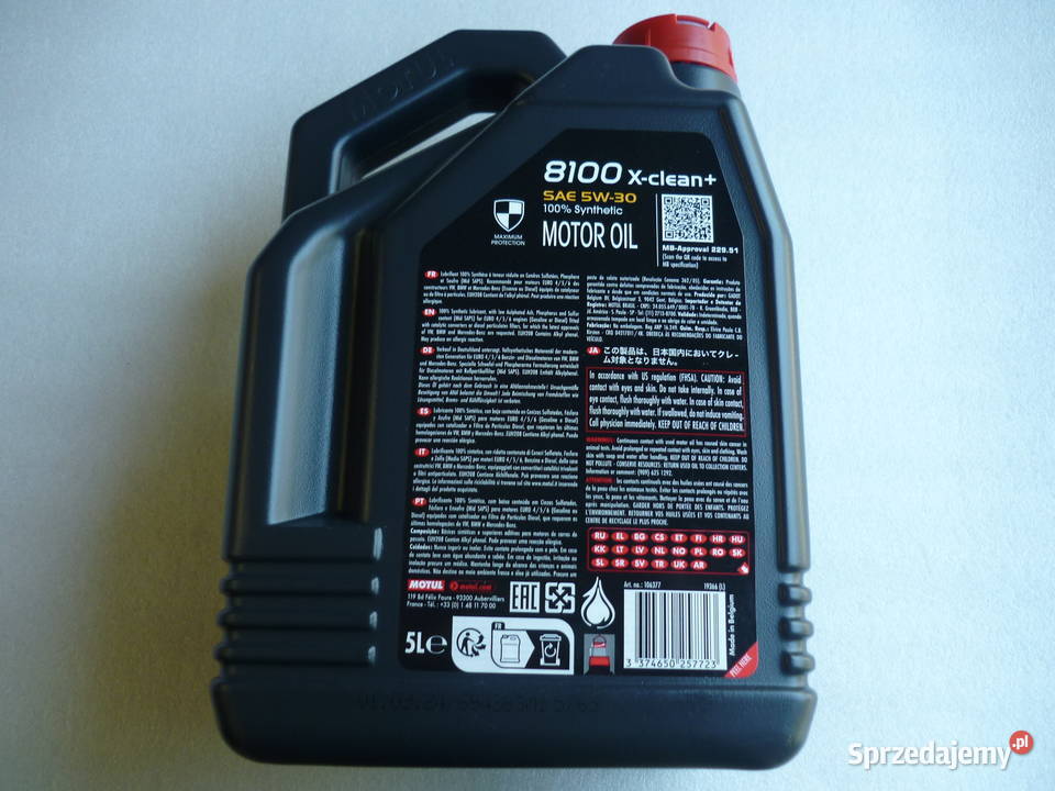 Olej MOTUL 8100 XCLEAN 5W30 5L NORMA VW 504 Poznań