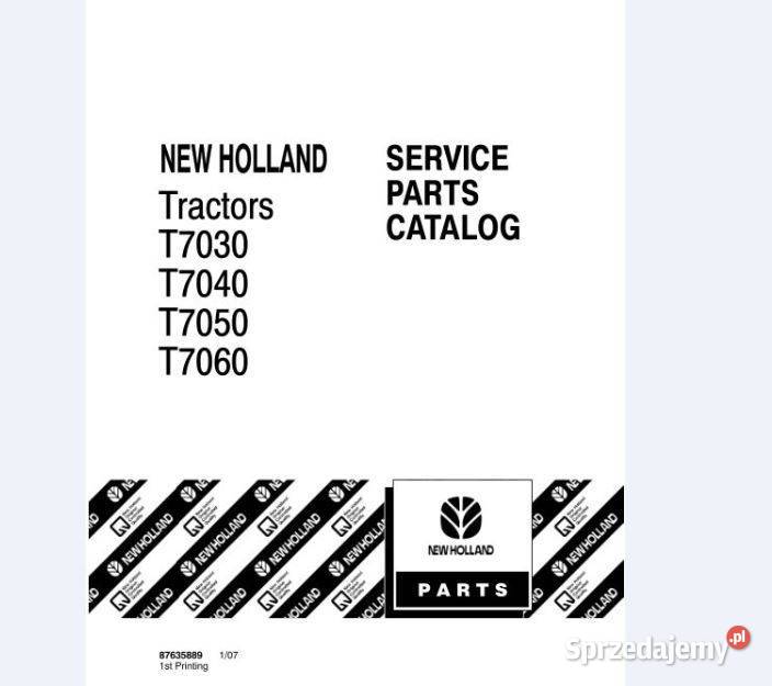 Holland T7030 T7040 T7050 T7060 katalog części motoryzacja, transport Kielce sprzedam