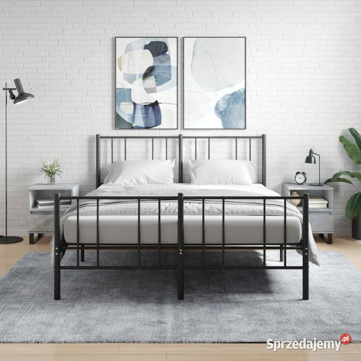 Szafki nocne 2 szarość betonu 40x35x50 WM830645 Nocne