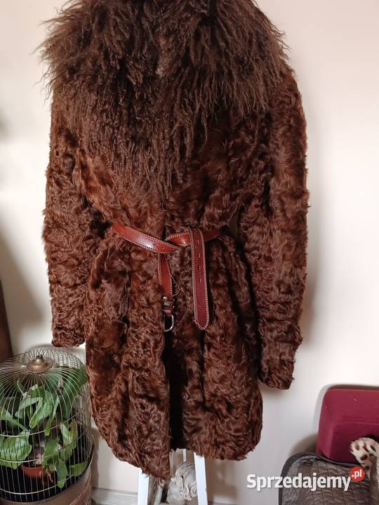 Futro naturalne z kołnierzem z lamy Moda i Styl Karczew