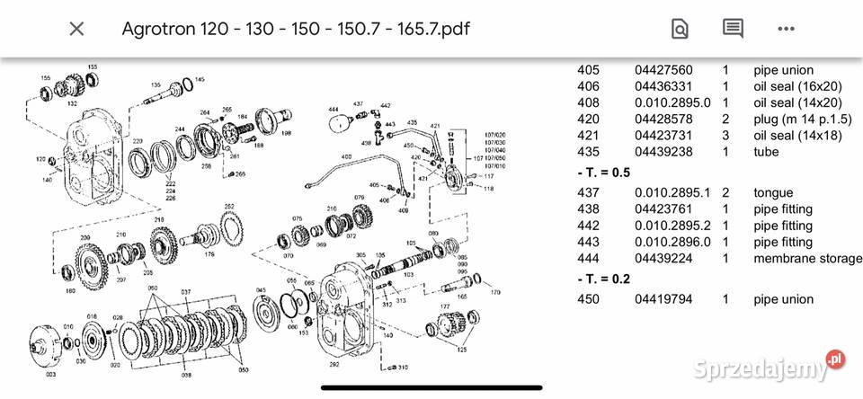 Hydroakumulator przedniej osi FENDT DEUTZFAHR Kolno
