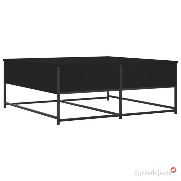 Stolik kawowy czarny 100x99x40 materiał