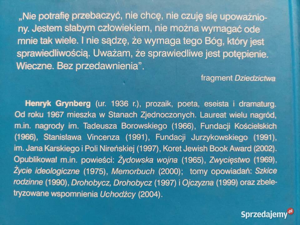 Kalifornijski kadisz Dziedzictwo Henryk Grynberg