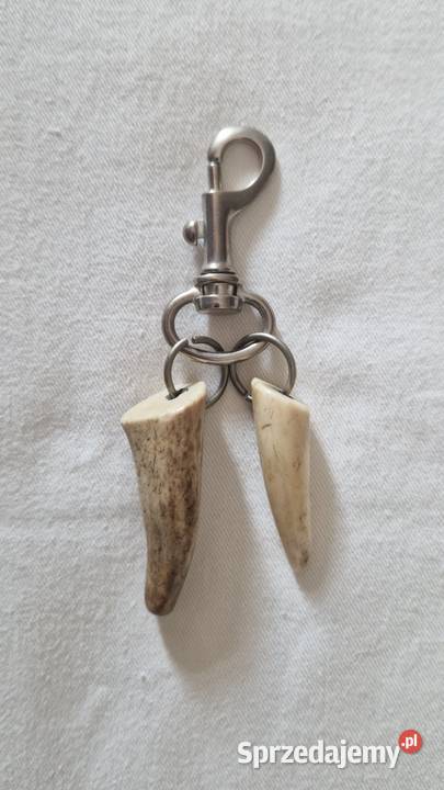 Wisiorekbrelok do kluczy czubek poroża koziołka Galanteria i dodatki