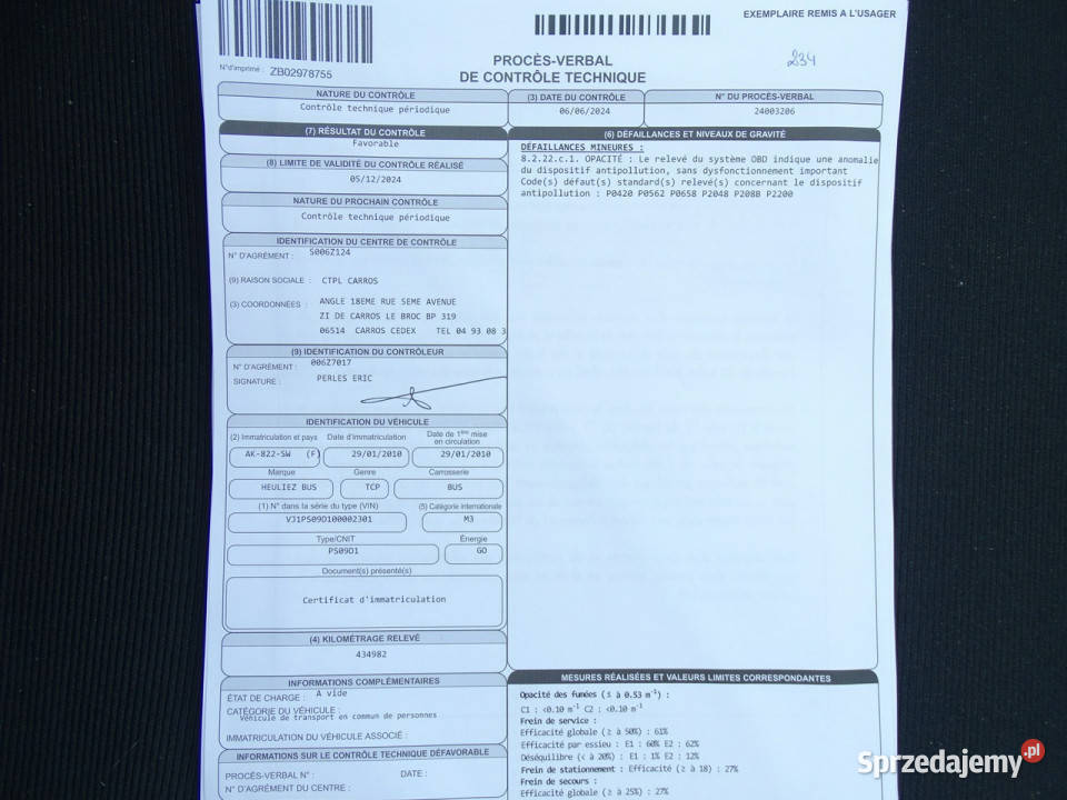 Inny HEULIEZ GX 327 Przebieg Udokumentowany EEV diesel