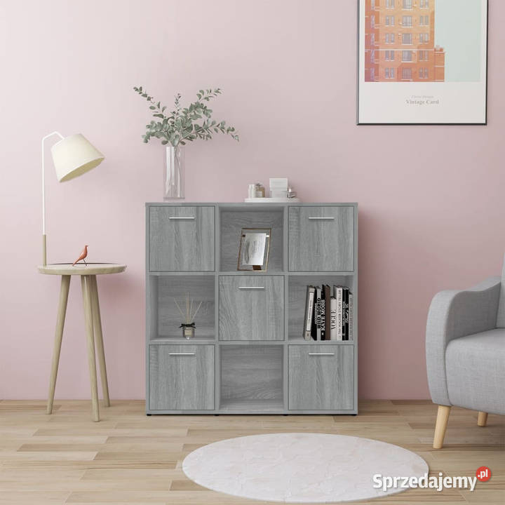 Regał na książki szary dąb sonoma 90x30x90 Warszawa