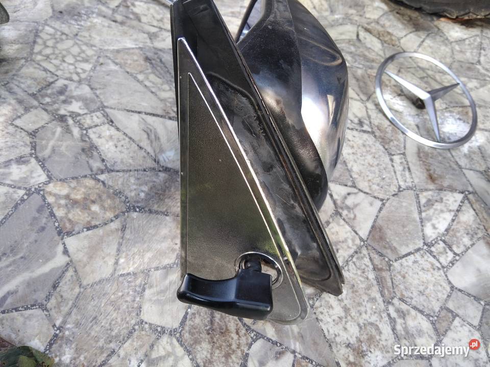 Mercedes W123 beczka lusterko lewe emblematy Krosno sprzedam