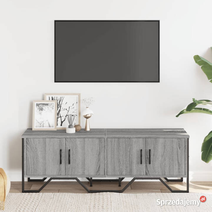 Szafka pod TV szary dąb sonoma 122x34x41 mazowieckie Warszawa