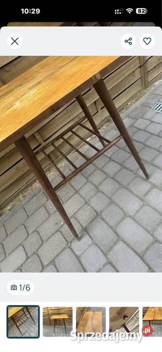 Stolik PRL patyczak drewniany Konstancin-Jeziorna