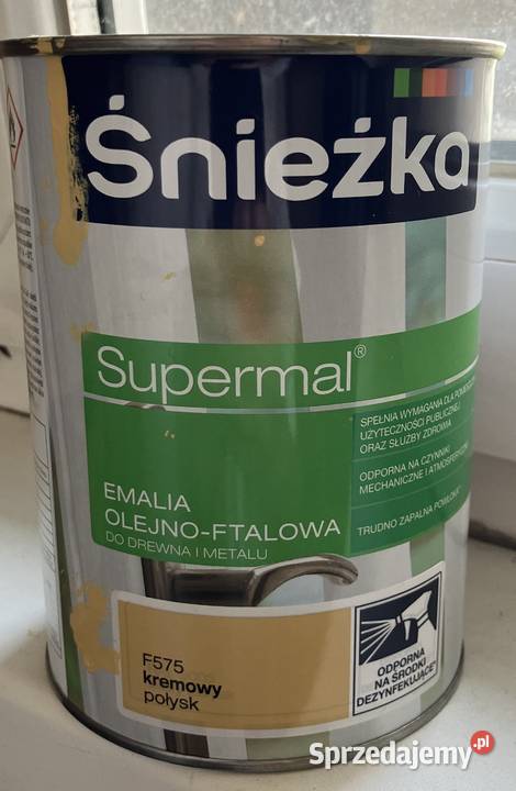emalia olejnoftalowa firmy Śnieżka kolor kremowy Tychy