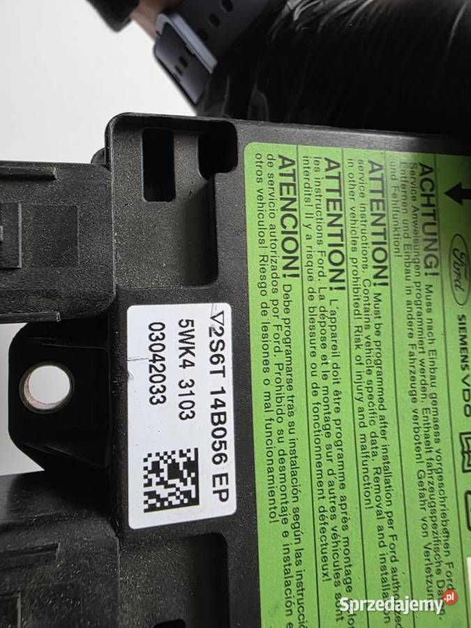 Moduł Airbag ford fiesta 2S6T14B056EP warmińsko-mazurskie