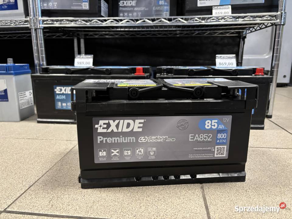 Akumulator 85Ah 800A Exide Premium osobowe łódzkie sprzedam