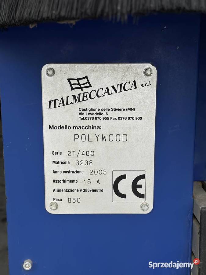 Szczotkarka ITALMECCANICA Polywood 1442 Łabuńki Pierwsze