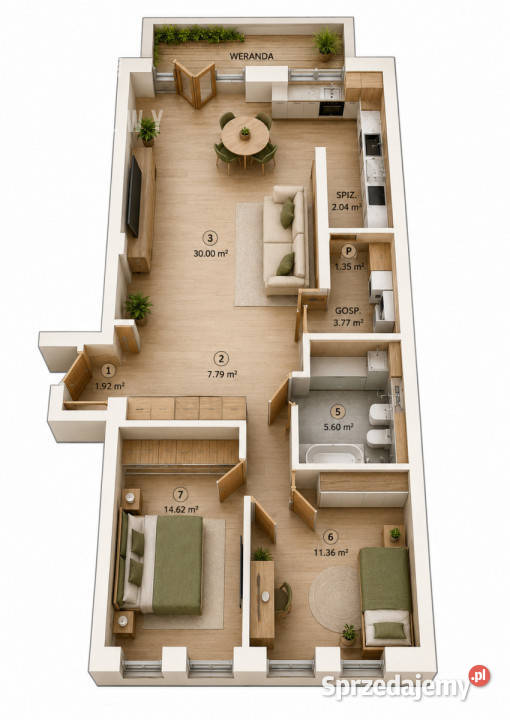 Mieszkanie Warszawa 7959m2 3pokojowe sprzedam