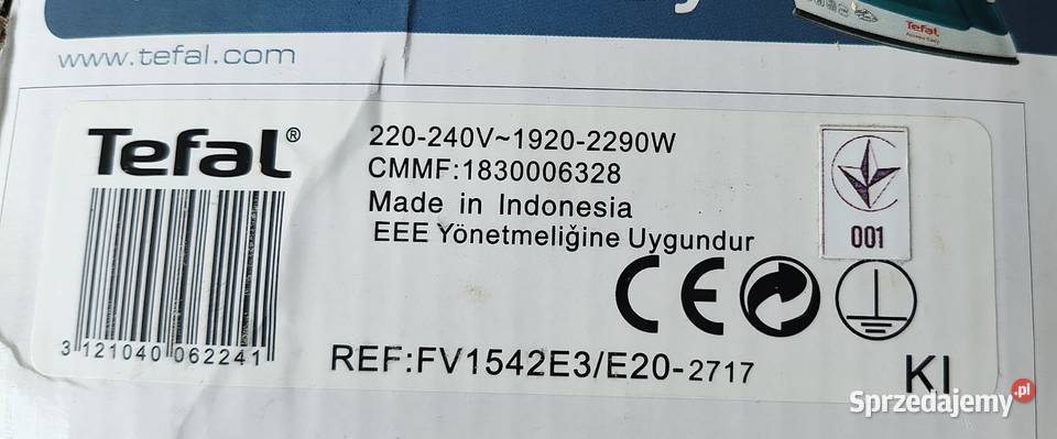 Żelazko parowe Tefal FV 1542 Wołomin