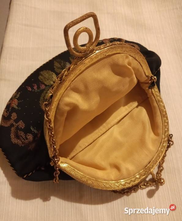 Stara haftowana torebka damska do ręki Żagań