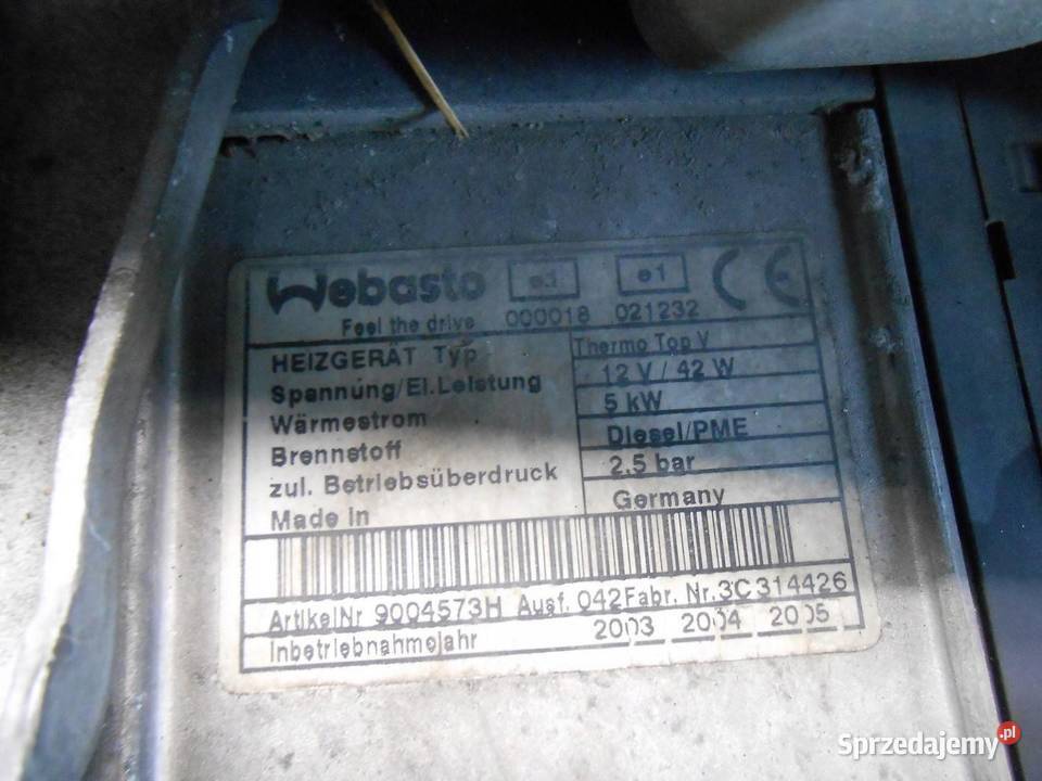 WEBASTO DOGRZEWACZ 1K0815065J wielkopolskie