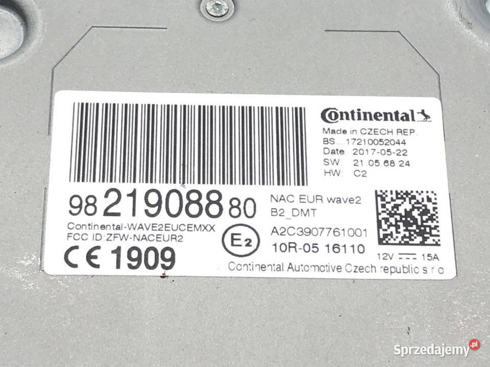 RADIO PEUGEOT 208 I 9821908880 ODTWARZACZ osobowe Sprzęt audio fabryczny