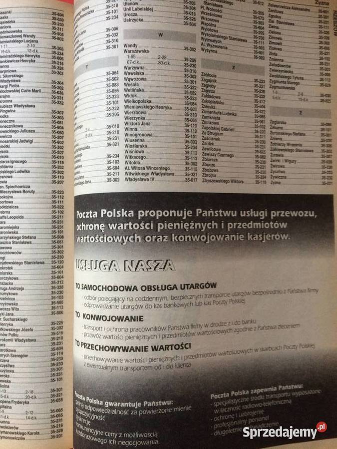 2843 Oficjalny Spis Pocztowych Numerów Szczecin