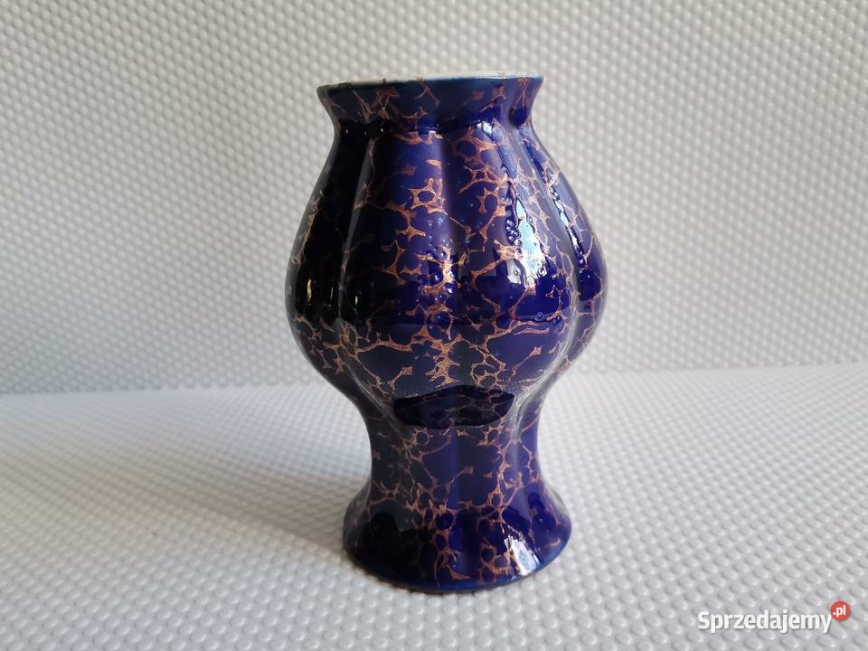 Stary kobaltowy wazon porcelana porcelit Katowice