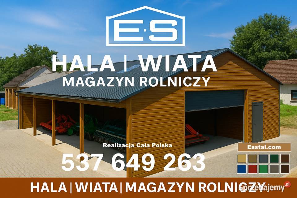 Garaż  OTWARTY Wiata Hala Garaż Blaszany Magazyn Oleśnica
