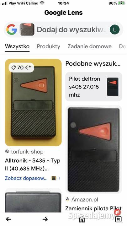 Uniwersalby pilor do bram deltron typ s 405