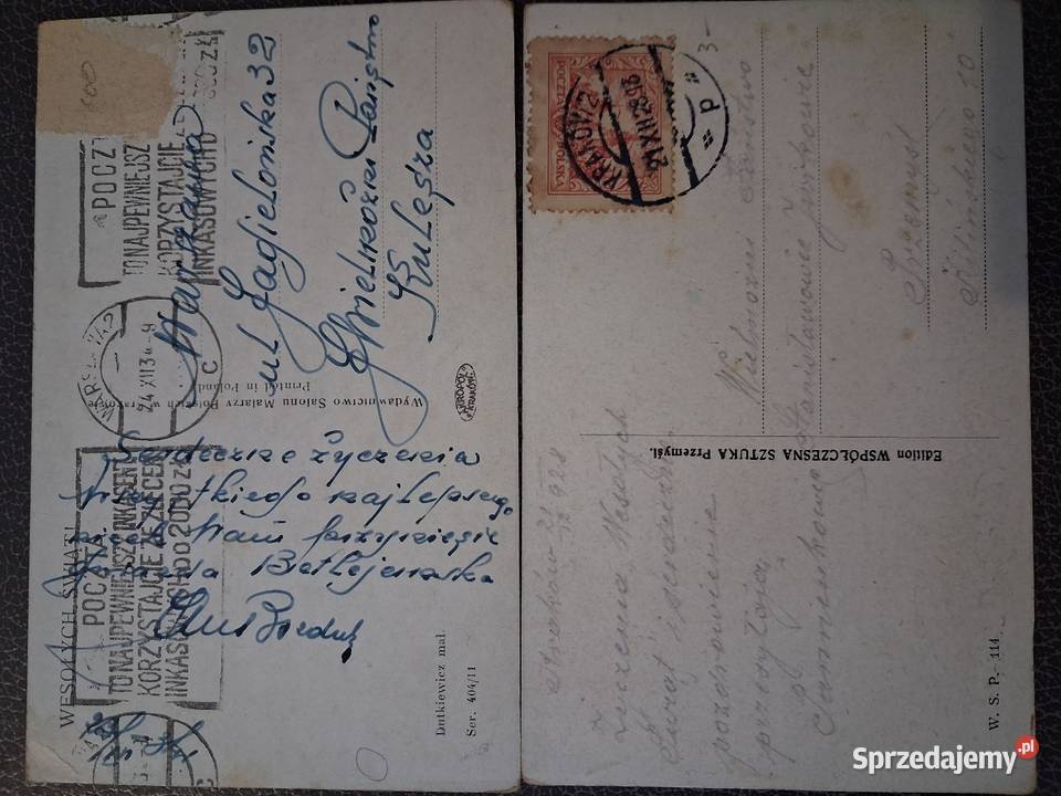 Stare kartki świąteczne Trzy sztuki Hrubieszów sprzedam