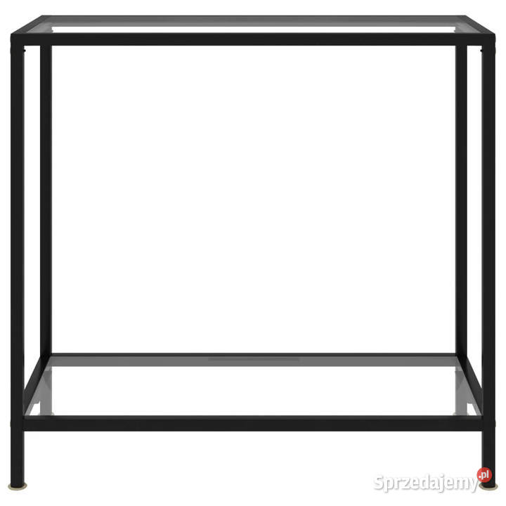 Stolik konsolowy przezroczysty 80x35x75 szkło Warszawa