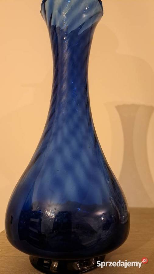 wazon poszukiwany niebieskie szkło Warszawa sprzedam